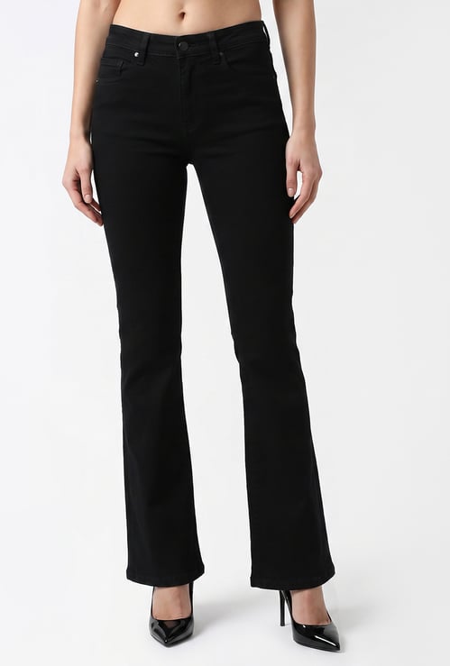 KRAUS Solid Flared Jeans