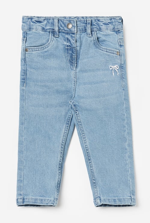 FS MINI KLUB Girls Solid Regular Fit Jeans