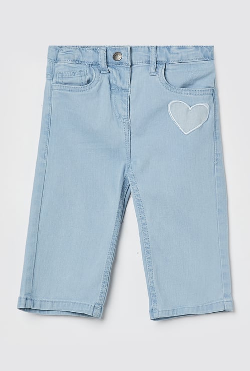 FS MINI KLUB Girls Embroidered Regular Jeans