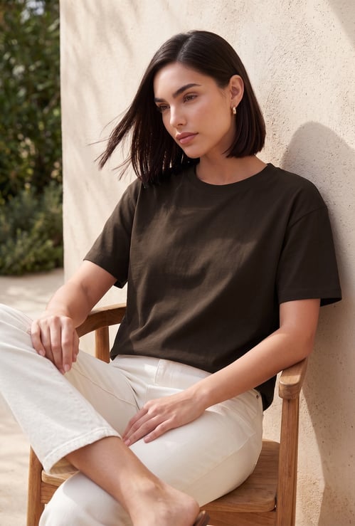 FAME FOREVER Solid T-shirt