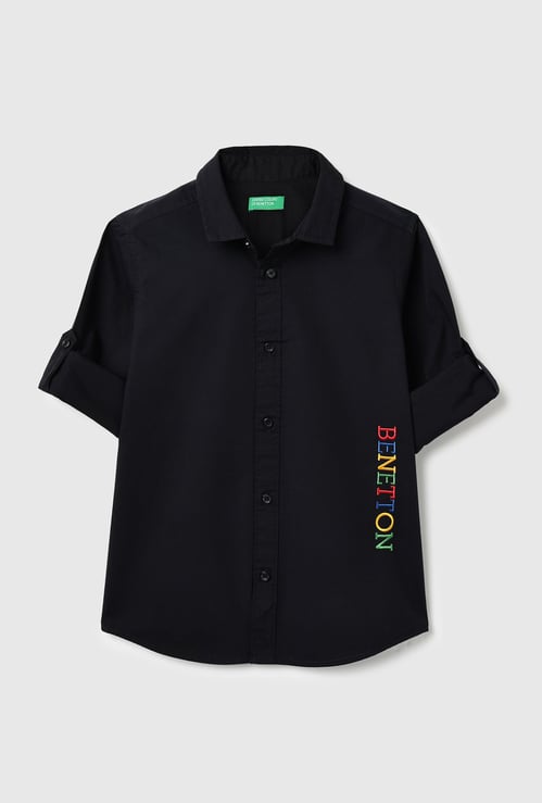 UNITED COLORS OF BENETTON Boys Solid Shirt