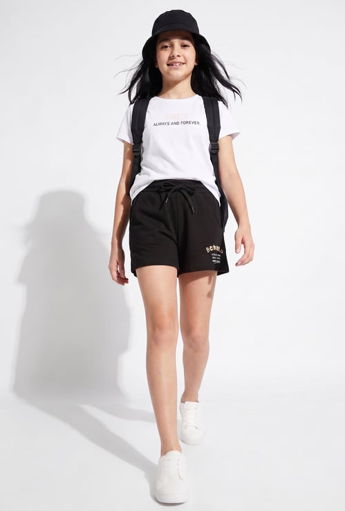 FAME FOREVER Girls Graphic Print Sports Shorts