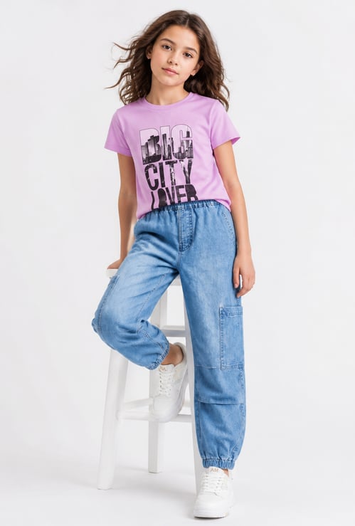 FAME FOREVER Girls Graphic Print T-shirt