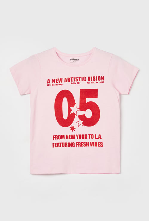 FAME FOREVER Girls Printed T-shirt