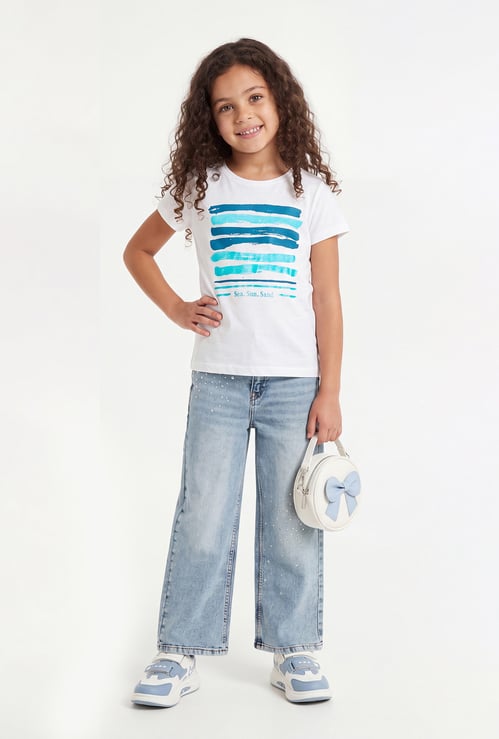 FAME FOREVER Girls Graphic Print T-shirt