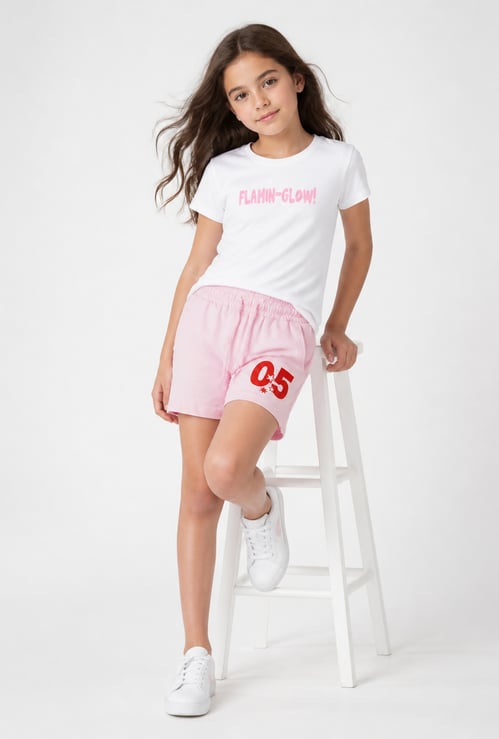 FAME FOREVER Girls Graphic Print Shorts