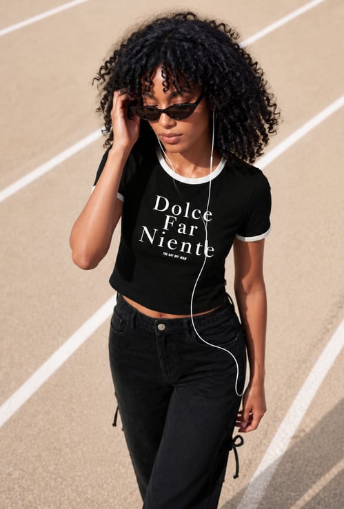 KAPPA Typographic Print Crop T-shirt
