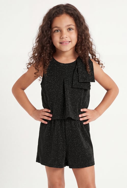 FAME FOREVER Girls Embellished Layered Playsuit