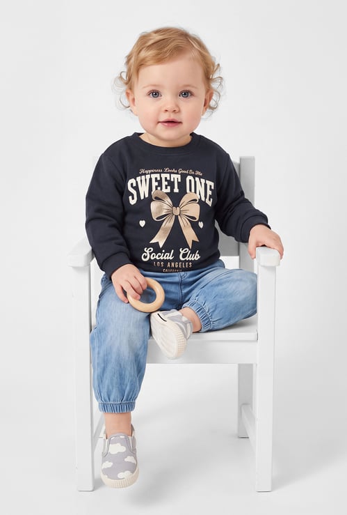FAME FOREVER Girls Graphic Print Sweatshirt