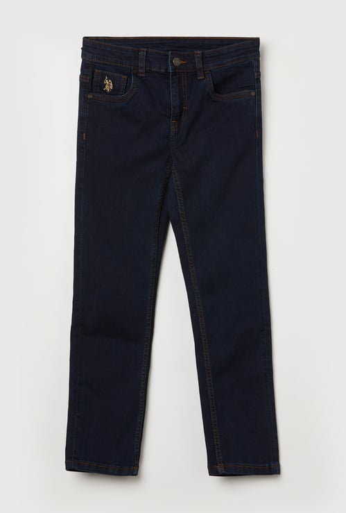 US POLO ASSN KIDS Boys Washed Slim Fit Jeans
