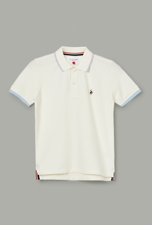 US POLO ASSN KIDS Boys Solid Polo T-shirt