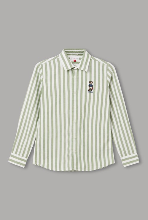 Boys Striped Full Sleeves Shirt
