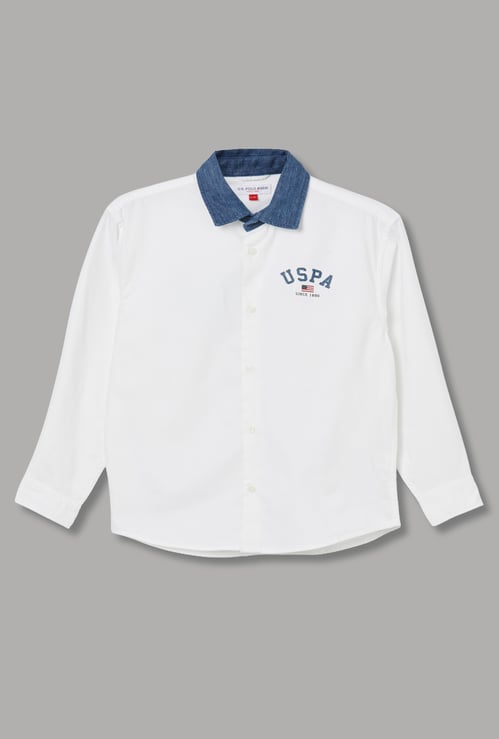 US POLO ASSN KIDS Boys Graphic Print Shirt