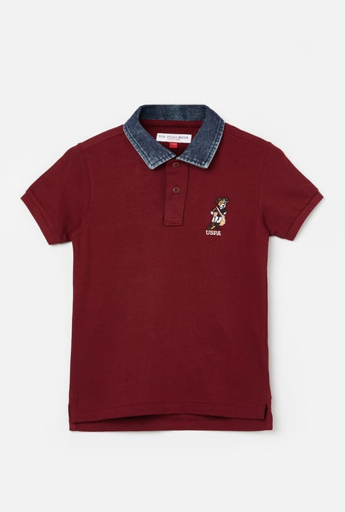 US POLO ASSN Boys Embroidered Polo T-shirt