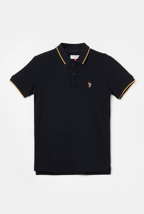 US POLO ASSN KIDS Boys Embroidered Polo T-shirt