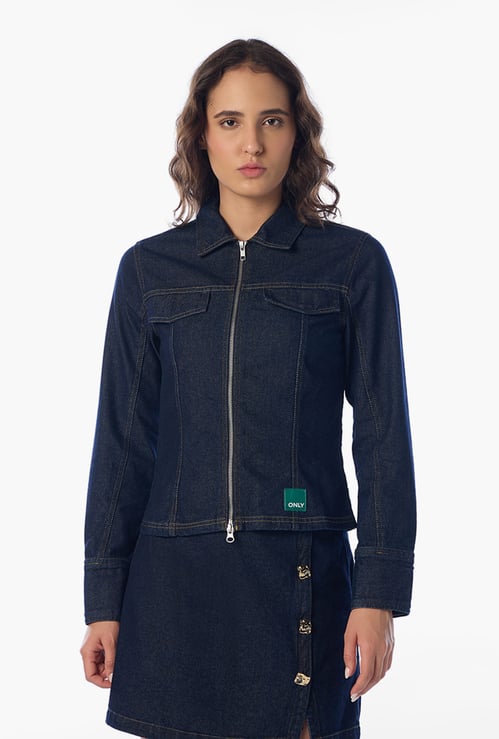 ONLY Solid Denim Jacket
