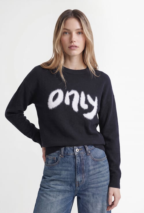 ONLY Typographic Print Sweater