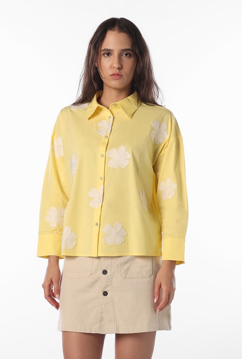 ONLY Floral Embroidered Shirt