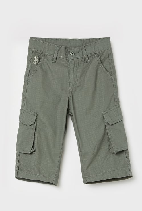 US POLO ASSN KIDS Textured Cargo Jorts