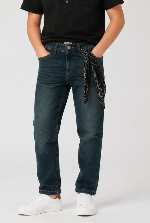 FAME FOREVER Boys Medium Wash Jeans