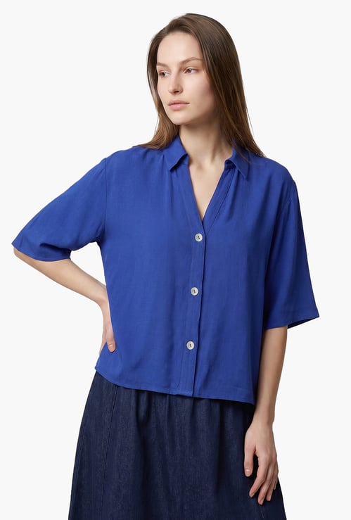 VERO MODA Solid Regular Fit Shirt