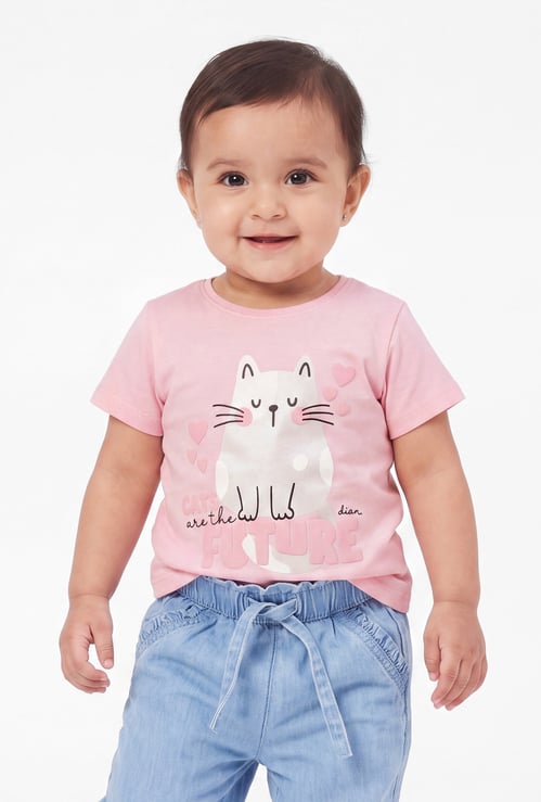 FAME FOREVER Girls Graphic Print T-shirt