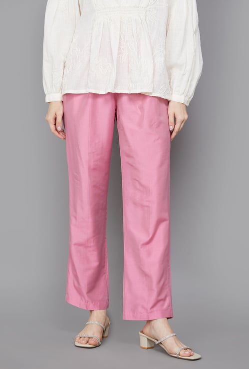 SPAN Solid Straight Pants