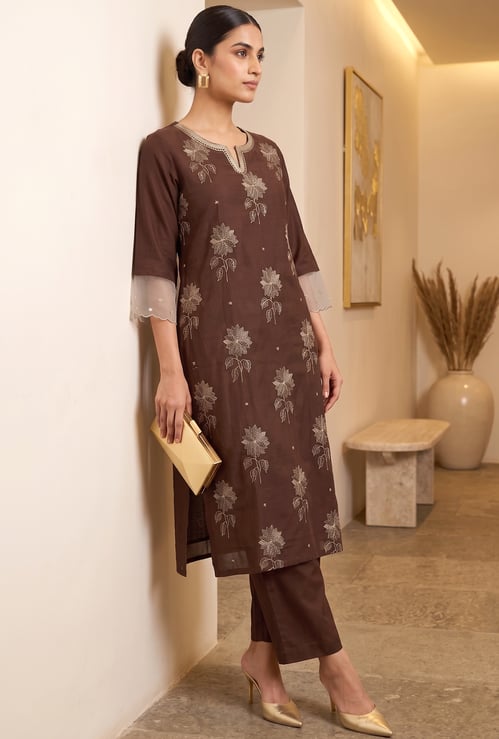 MELANGE Embroidered Kurta Set