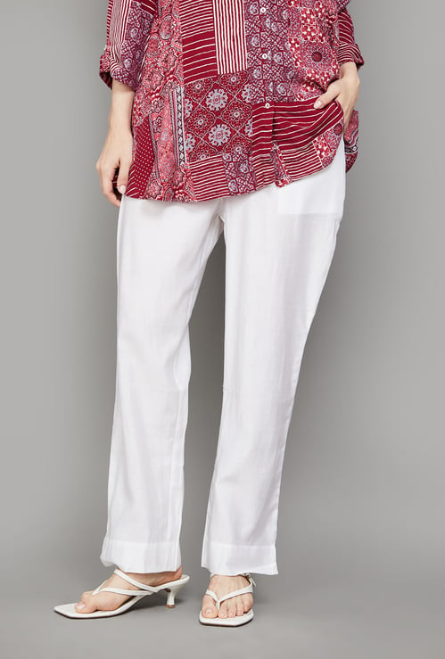 LIBAS Solid Straight Pants