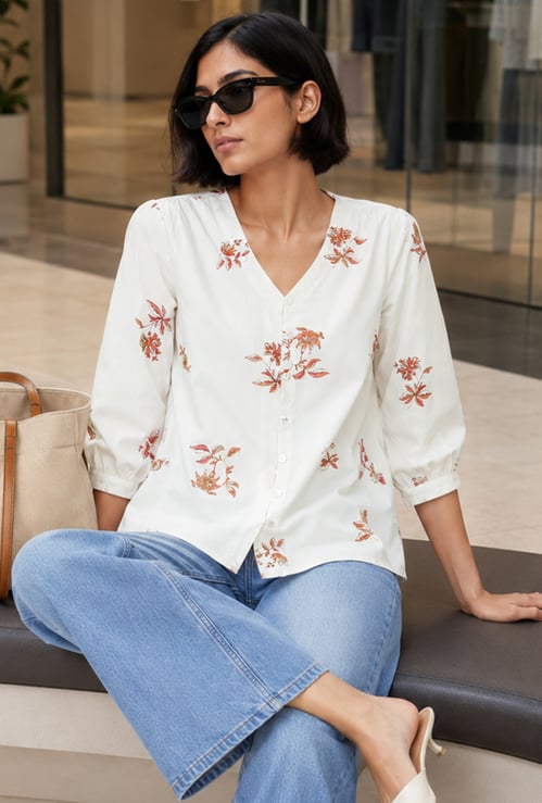 COLOUR ME Floral Print Top