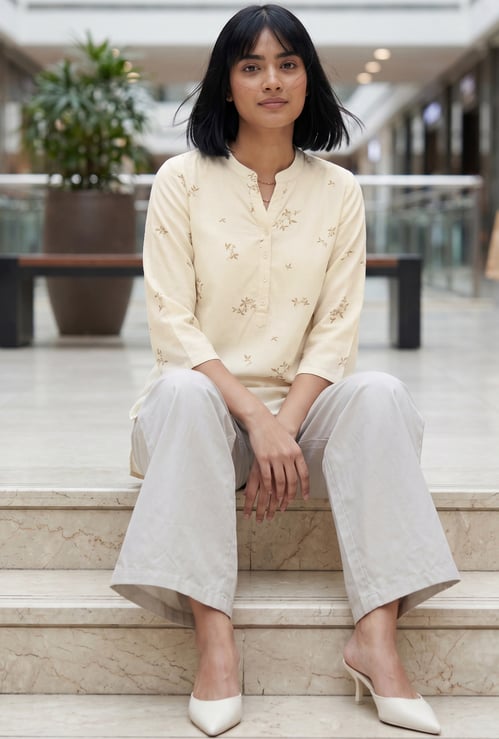 MELANGE Ethnic Motif Straight Kurti