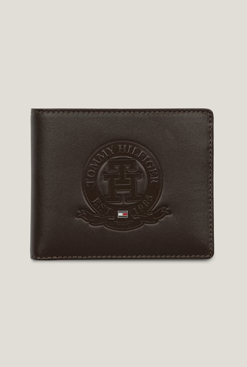 TOMMY HILFIGER Embossed Leather Bi-Fold Wallet