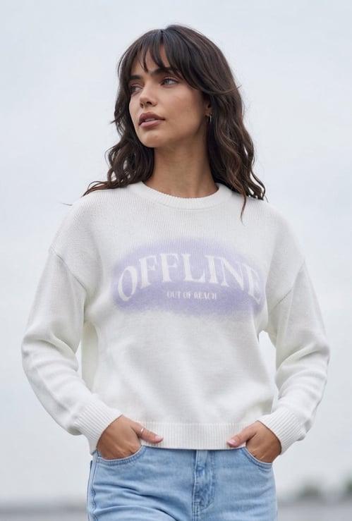 GINGER Typographic Print Sweatshirt