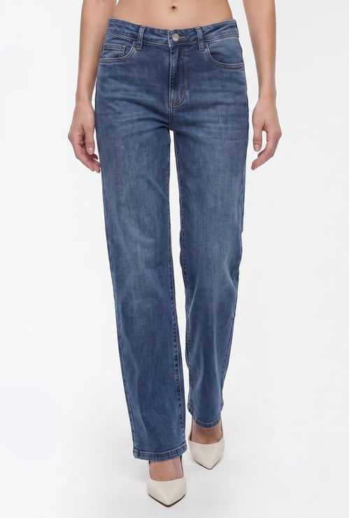 KRAUS Solid Straight Fit Jeans