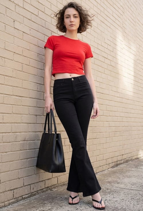 GINGER High-Rise Flared Jeans