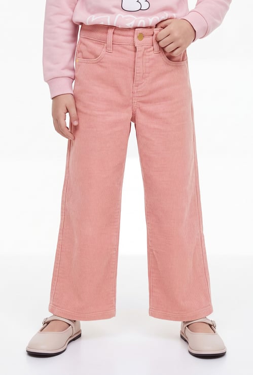 FAME FOREVER Girls Wide-Leg Courduroy Jeans
