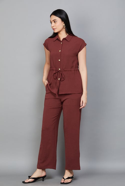 AND Solid Buttoned Co-Ord Set