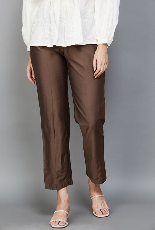 SPAN Solid Straight Pants
