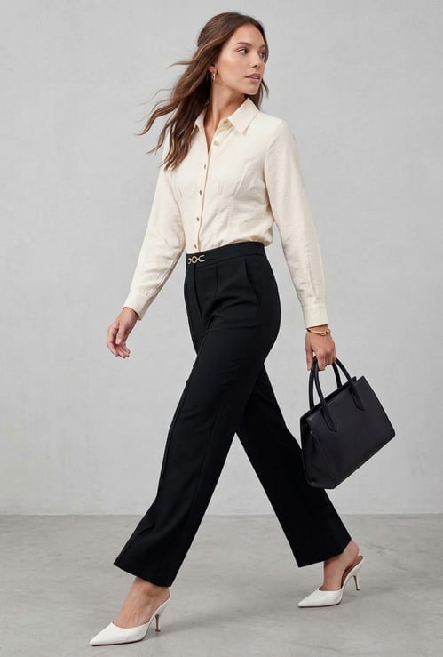 CODE CLASSIC Flat Front Trousers