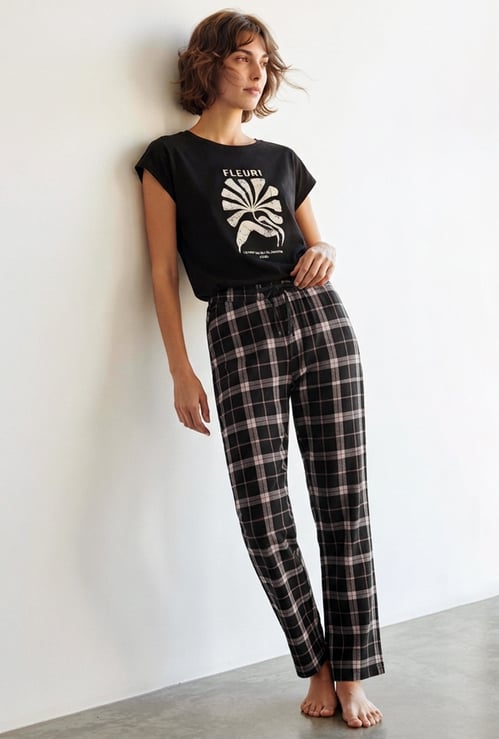 GINGER Checked Lounge Pants
