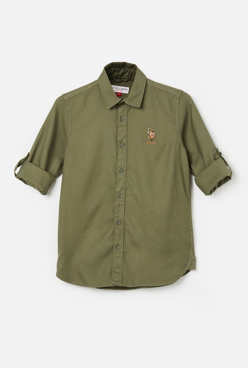 US POLO ASSN KIDS Boys Logo Embroidered Shirt