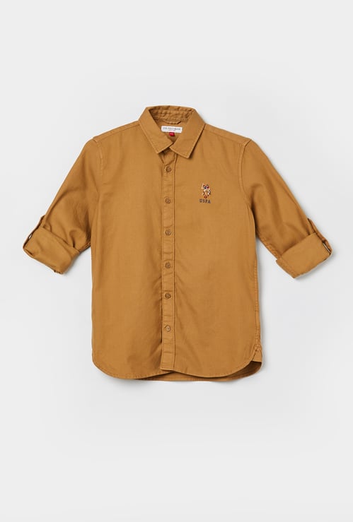 US POLO ASSN KIDS Solid Regular Shirt