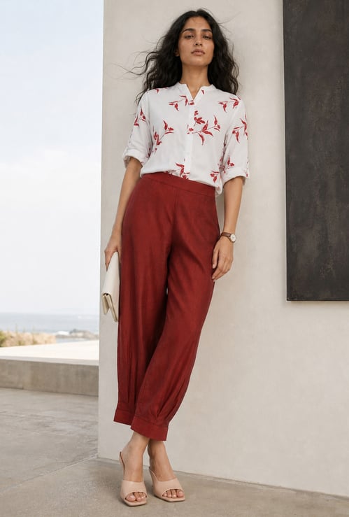 MELANGE Solid Salwar Pants