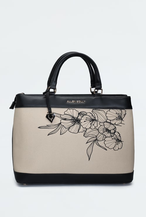 ALLEN SOLLY Floral Print Laptop Bag