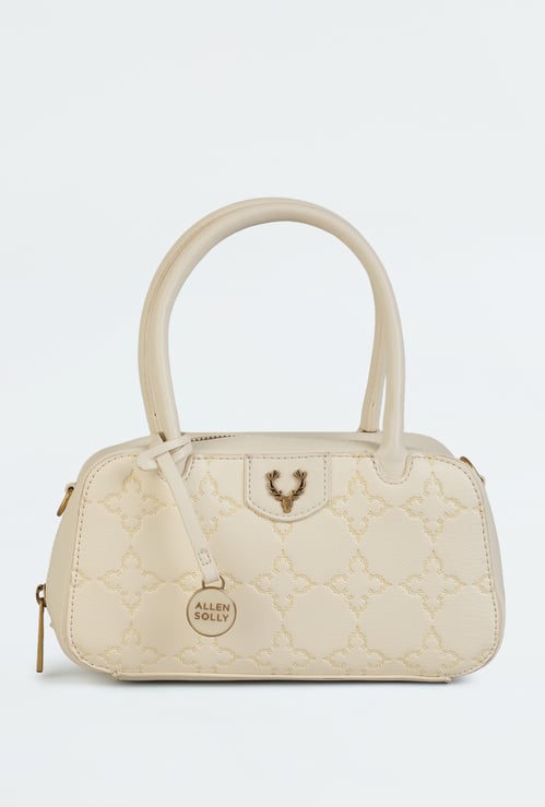 ALLEN SOLLY Embossed Handheld Bag