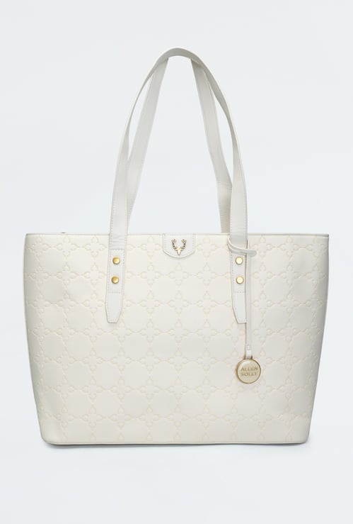 ALLEN SOLLY Embossed Laptop Bag