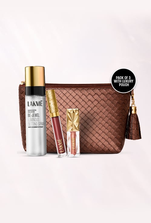 LAKME Be-Jewel Festive Trio Make-Up Kit with Travel Pouch