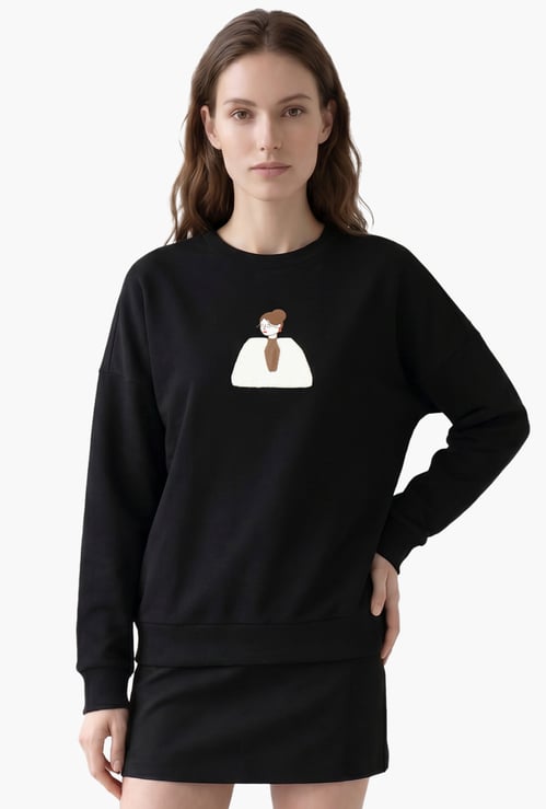 VERO MODA Drop-Shoulder Pullover Sweatshirt