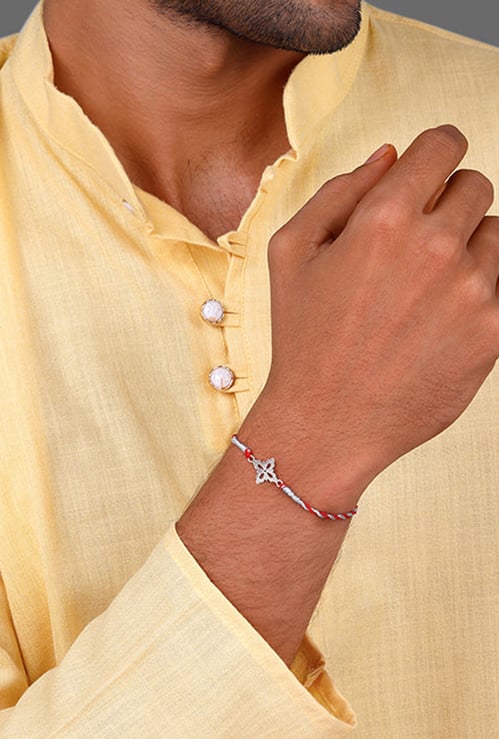 GIVA Sterling Silver Regalia Motif Rakhi