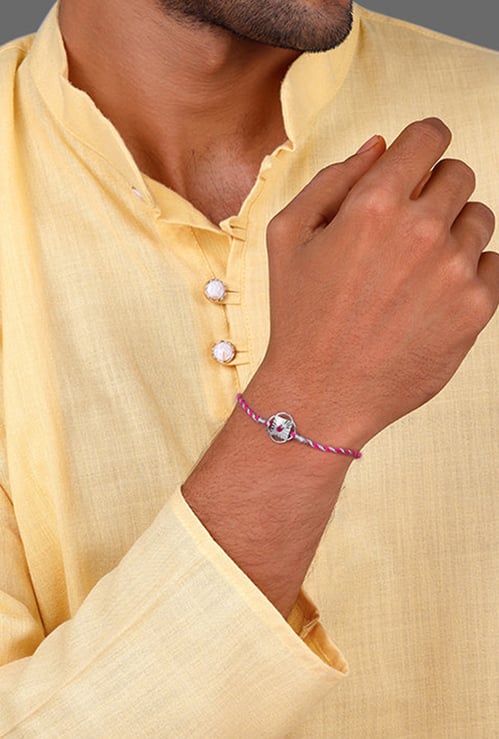 GIVA Sacred Knot Silver Rakhi